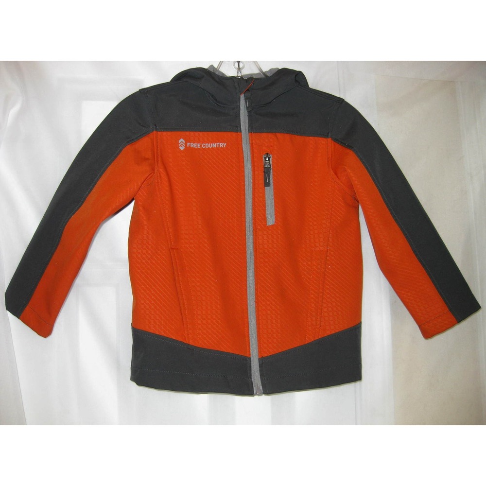 JACKET FREE COUNTRY Boys Kids Sz 5/6 COAT Hood Pockets Full Zipper Winter